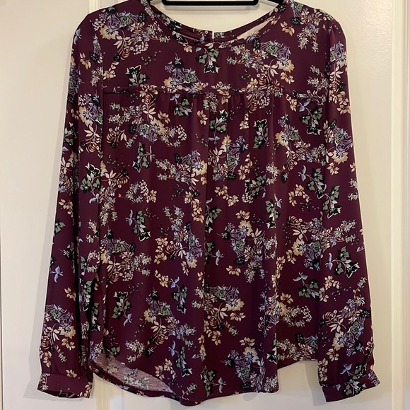 LOFT Tops - LOFT Floral Long Sleeve Blouse